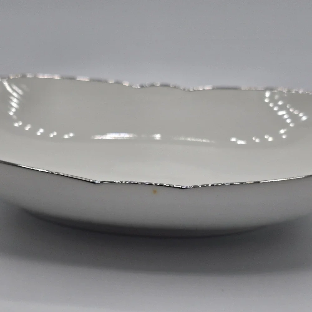 3pc Vtg Seltmann Weiden & Bavaria Inka Western Germany Silver Trim Gravy Boat